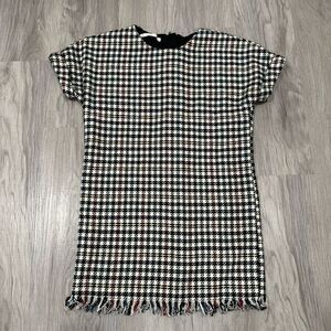 Zara Plaid shirt sleeve Dress XS
